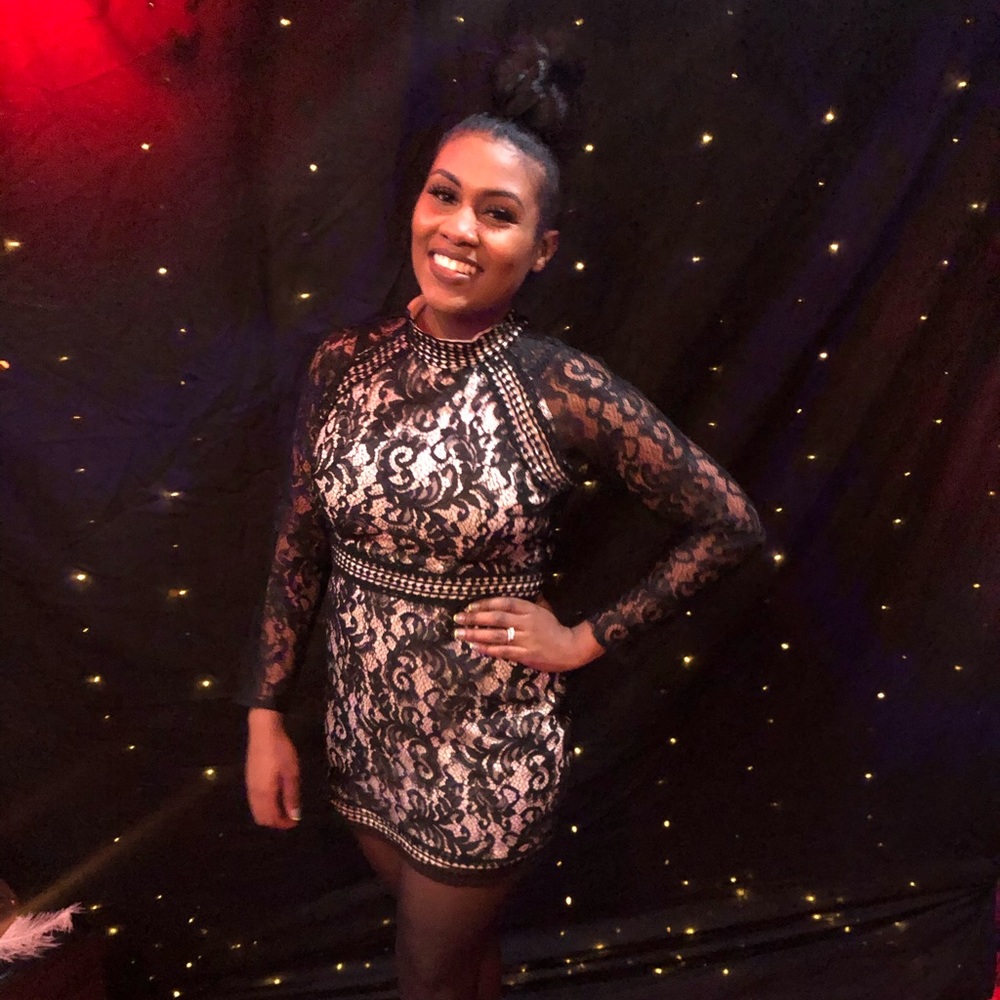 Lace black dress